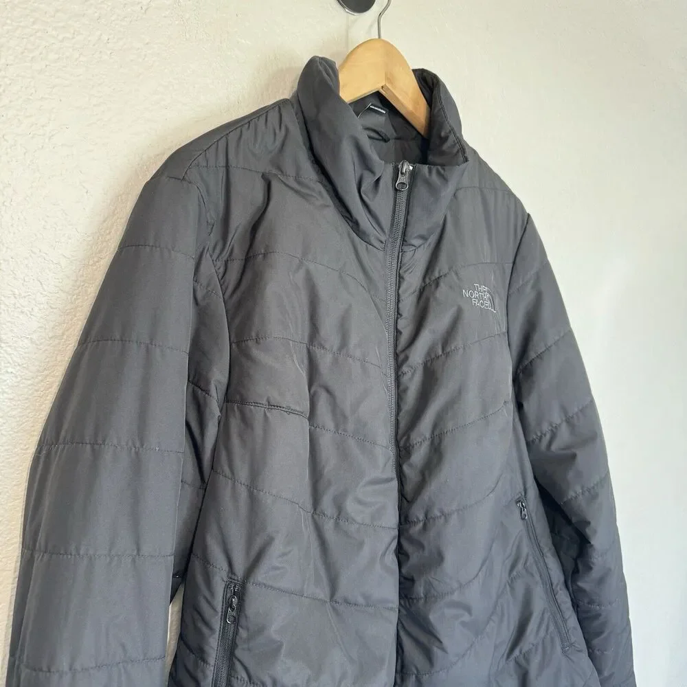 Women’s The North Face Grayish Black Puffer Jacket - Picture 2 of 9